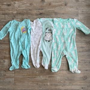 3 Footed Pajamas for baby girl 3-6 months